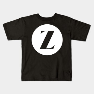 Z (Letter Initial Monogram) Kids T-Shirt